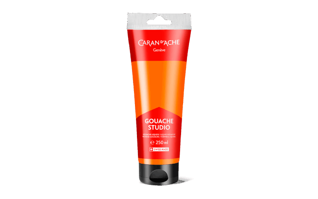 Tube 250 ml Gouache Studio Orange Fluo