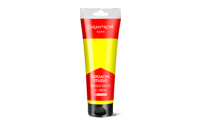 Tube 250 ml Gouache Studio Jaune Citron Fluo