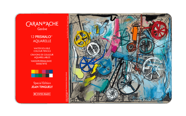 Boîte 12 couleurs PRISMALO™ AQUARELLE Jean Tinguely Sans Titre – Édition Spéciale