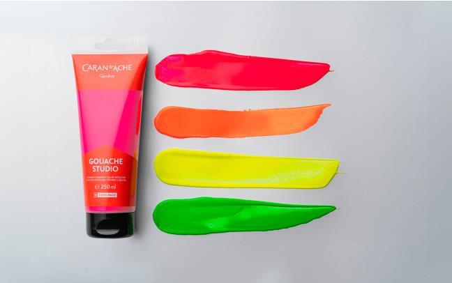 Tube 250 ml Gouache Studio Jaune Citron Fluo – Image 2