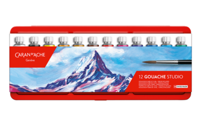 Boîte 12 Tubes de Peinture GOUACHE STUDIO 10 ml