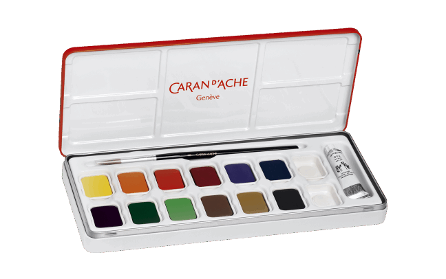 Boîte 13 Tablettes de Peinture Gouache SCHOOL LINE – Image 3