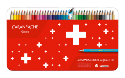 Boîte 40 Couleurs SWISSCOLOR aquarellable