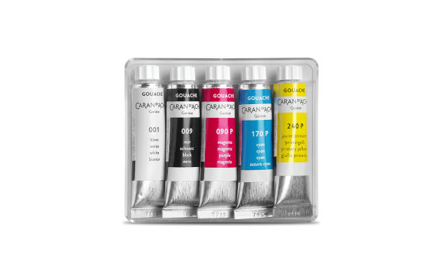 Boîte 5 Tubes de Peinture GOUACHE STUDIO 10 ml – Image 2