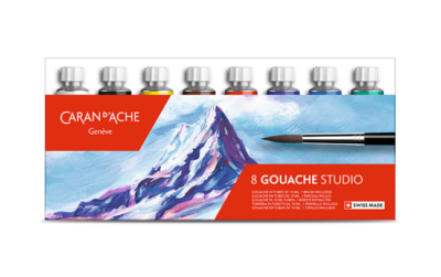 Boîte 8 Tubes de Peinture GOUACHE STUDIO 10 ml