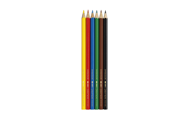 Boîte Carton 6 Crayons Aquarellables SCHOOL LINE – Image 2