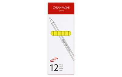 Boîte de 12 crayons MAXI Jaunes Fluo