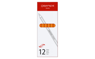 Boîte de 12 crayons MAXI Oranges Fluo