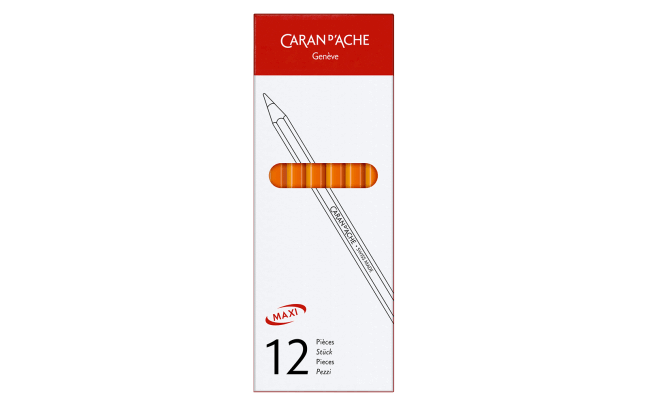 Boîte de 12 crayons MAXI Oranges Fluo
