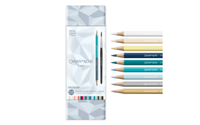 Set 9 Crayons de Couleur Bicolores & 1 Pinceau Alpine Frost