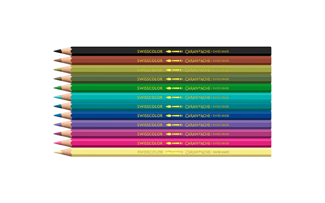 Set Kawaii 12 Crayons de couleur Swisscolor Aquarellable Funny Monsters – Image 3