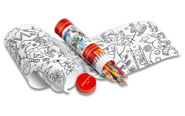 Tube métal 18 Couleurs SWISSCOLOR aquarellable + Poster Animaux de la Suisse