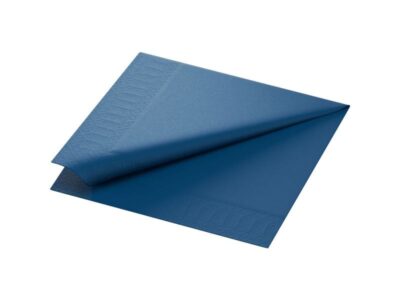 Serviettes en papier 3 couches bleu foncé 40 cm x 40 cm, 250 Pièce/s