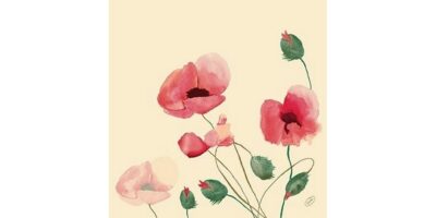 Serviettes en papier Poppy Charm 40 cm x 40 cm, 60 Pièce/s