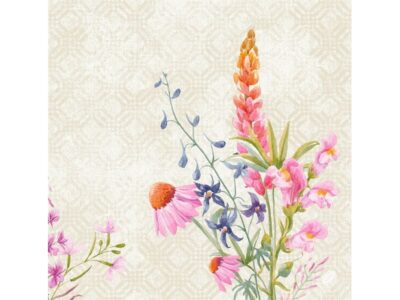 Serviettes en papier Floret 40 cm x 40 cm, 60 Pièce/s