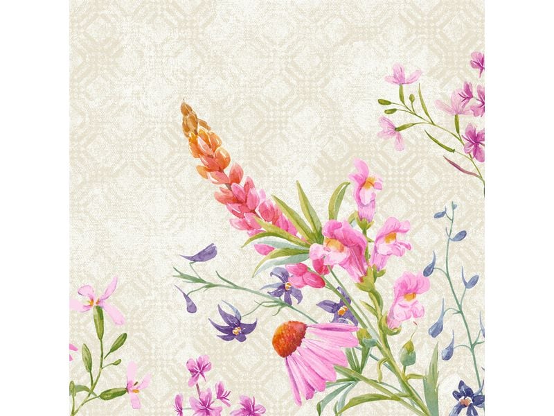 Serviettes en papier Floret 40 cm x 40 cm, 50 Pièce/s