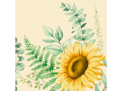 Serviettes en papier Sunflower Dreams 40 cm x 40 cm, 50 Pièce/s