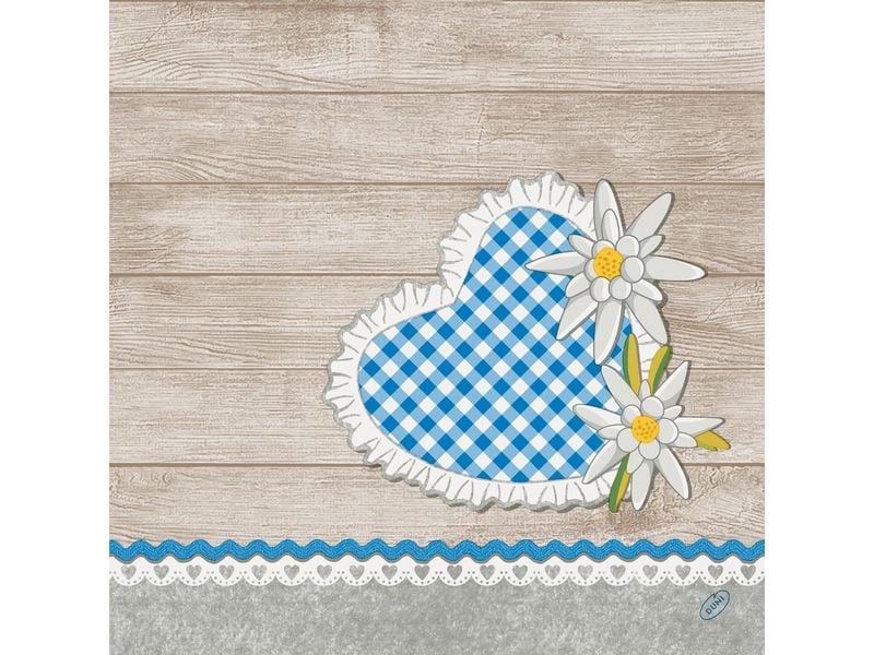 Serviettes en papier Alpen Flair 40 cm x 40 cm, 60 Pièce/s