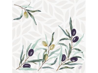 Serviettes en papier Olive Garden 40 cm x 40 cm, 60 Pièce/s