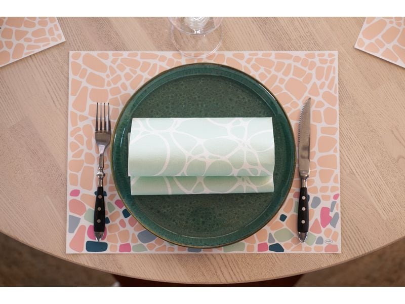 Serviette en tissu Ocean Mint 40 cm x 40 cm, 60 Pièce/s – Image 3