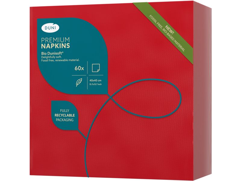 Serviettes en papier 40 cm x 40 cm, 60 Pièce/s, Rouge – Image 5